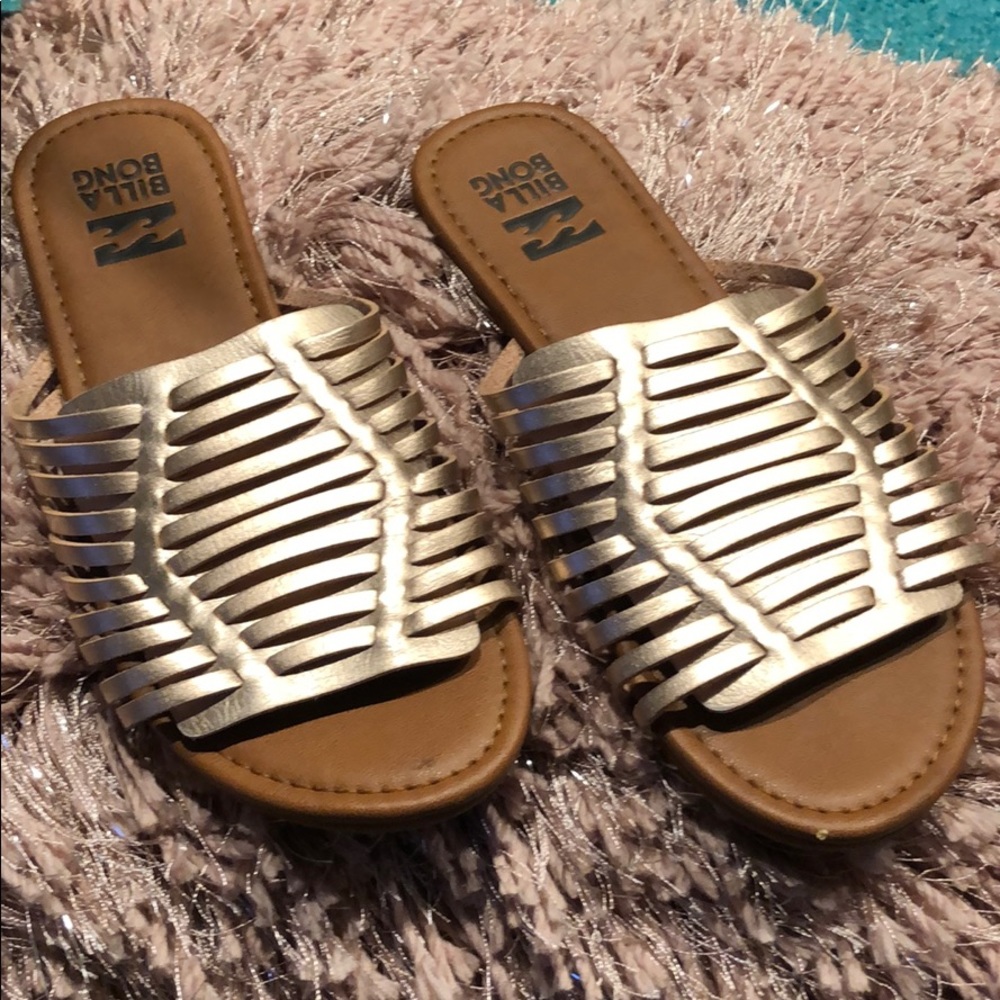 Billabong rose gold huarache sandals size 7